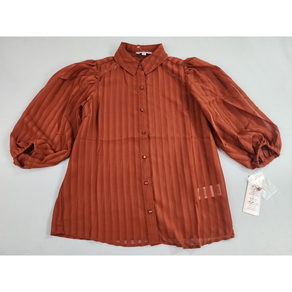 Nanette Lepore women blouse top shirt NW2F13LV8 picante polyester XS $78
